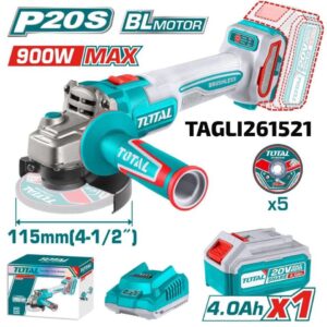 Amoladora Angular Inalámbrica Total TAGLI261521 (20V)