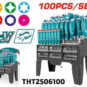 Juego de Destornilladores Total THT2506100 (100 piezas)