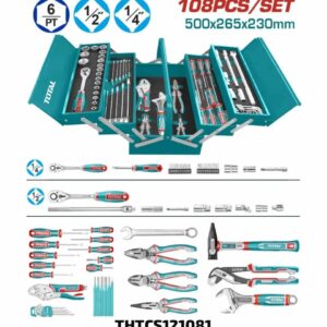 Set de Herramientas Manuales TOTAL THTCS121081 – 108 Piezas Profesionales