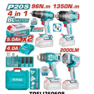 Combo 4 en 1 Total TOSLI250608 20V: Potencia Industrial sin Cables