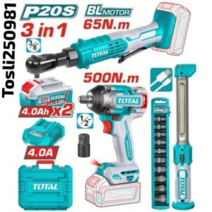 Combo 3 en 1 Inalámbrico Total TOSLI250981 - Línea Industrial 20V
