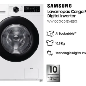 LAVARROPAS SAMSUNG 10.5 KG CARGA FRONTAL - WW10TAA046BE