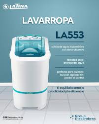LAVARROPA SEMI AUTOMATICA LATINA 10 KG 7 PROGRAMAS DE LAVADO - Imagen 4