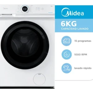 LAVARROPA MARCA MIDEA CARGA FRONTAL 6 KILOS