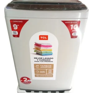 LAVARROPA TCL AUTOMATICO 9 KG CARGA SUPERIOR INVERTER P709TLW